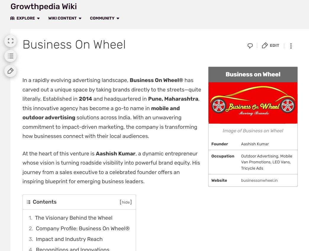 Business on wheel